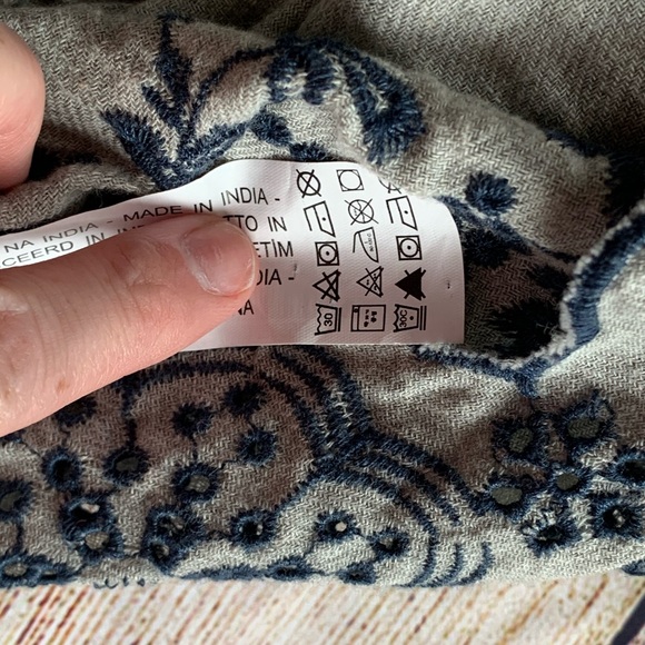 Zara | Long Sleeve Embroidered Tunic Mini Dress - Picture 7 of 10